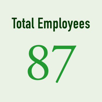 total employees 87